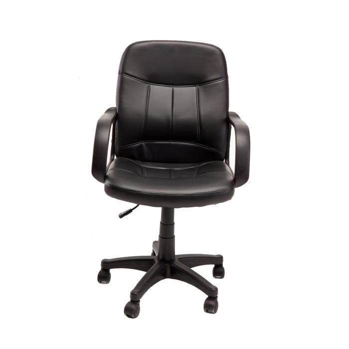 Fauteuil de Bureau - Présidentielle - Mod. Crono - Cuir Synthétique - Réglable en Hauteur - Design Contemporain