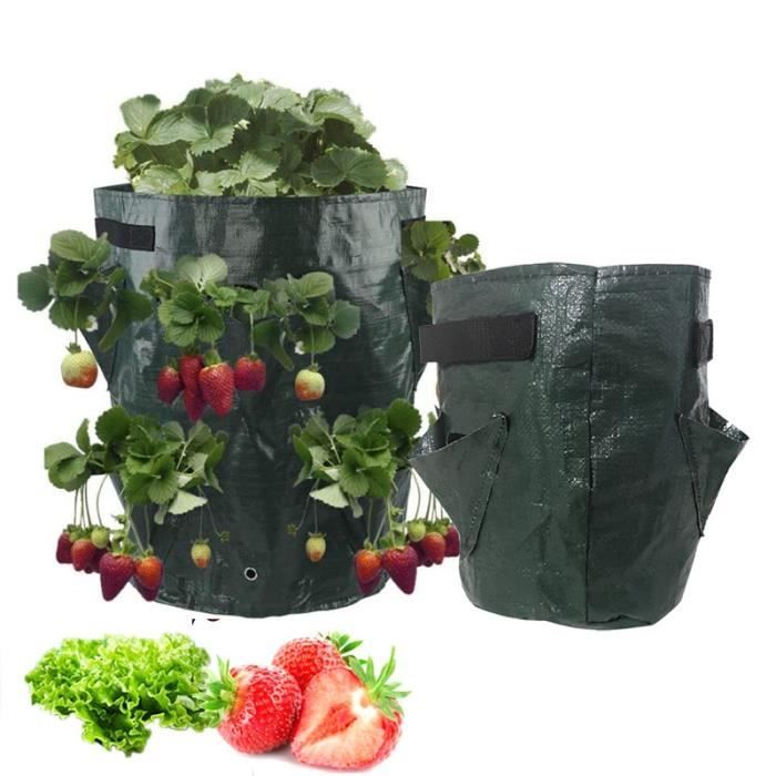 Jardinière PE pour fraises, sacs de culture, pommes de terre, pots de jardin, maison, jardin, fleur, légumes,
