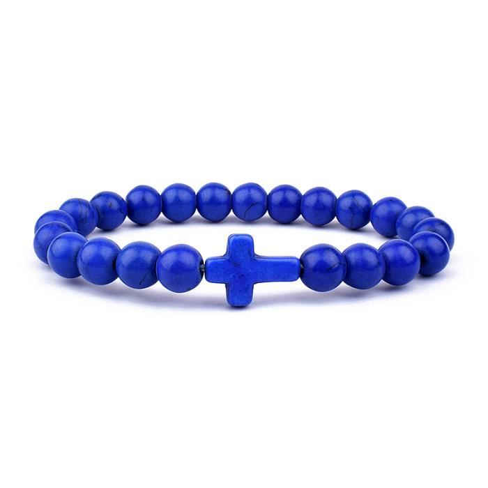 Bracelet Ajustable Pierre De Lave Noire, Perles Naturelles, Taille Réglable 17-25cm