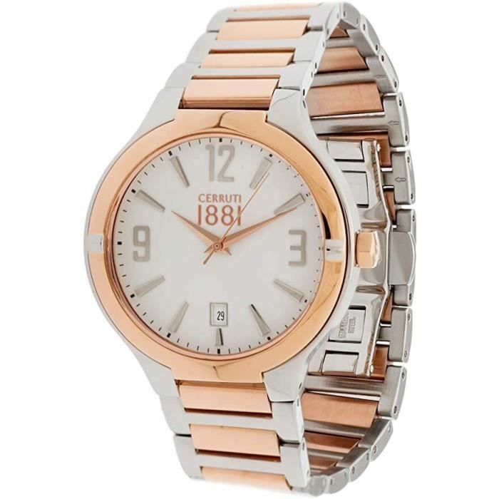Montre Chronographe CERRUTI Suisse - Boîtier Acier, Verre Saphir, 50m Waterproof - Neuf