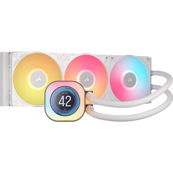 Refroidissement PC – CORSAIR – CW-9061026-WW – iCUE LINK TITAN 360 RX LCD White AIO