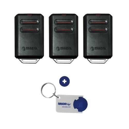 Télécommande Garage Erreka Kuma 2 Boutons - Code Fixe 433 MHz, Remplace Luna & Reson - Compatible Portail Erreka