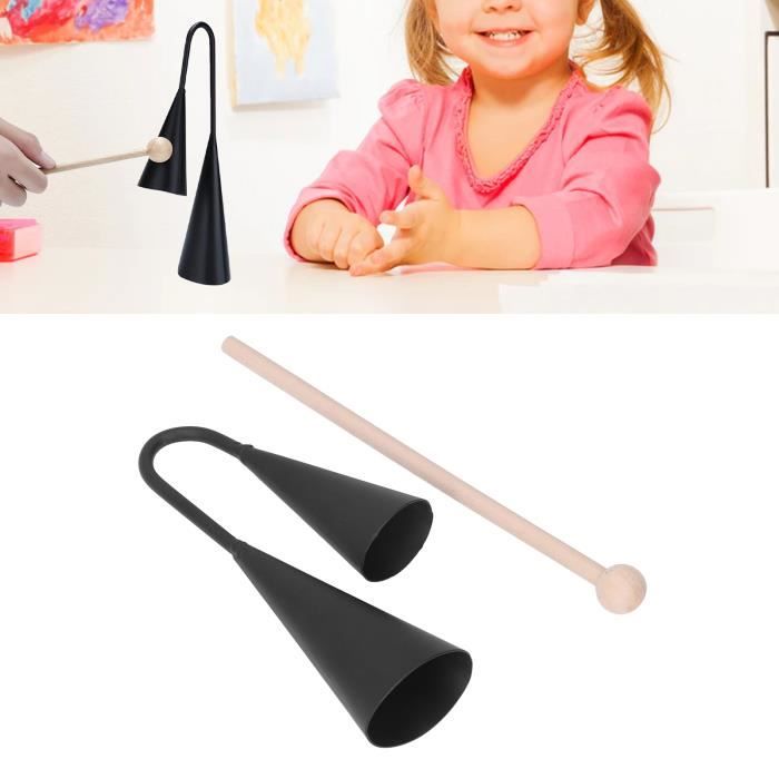 HUH® Hililand Cloche Agogo Instrument de percussion Agogo traditionnel