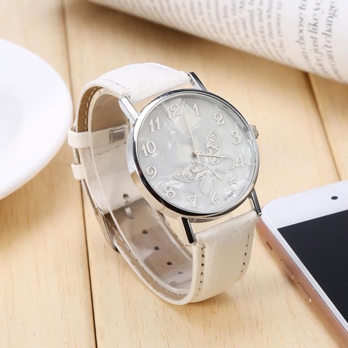 Montre Femme Bracelet Extensible - Grands Chiffres Arabes - Cadran Quartz - Cadeau élégant