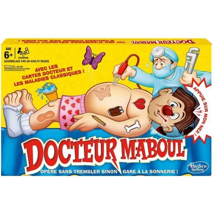 Docteur Maboul - Jeu de plateau électronique - jeu amusant pour enfants à  partir de 6 ans - jeu d'intérieur - avec bobos classiques - Cdiscount Jeux  - Jouets