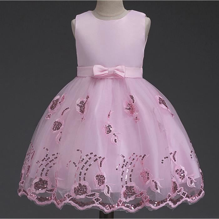 Fleur Bebe Fille Princesse Demoiselle D Honneur Pageant Robe De Fete D Anniversaire Robe De Mariee Xmmpk Rose Rose Achat Vente Robe De Mariee Cdiscount