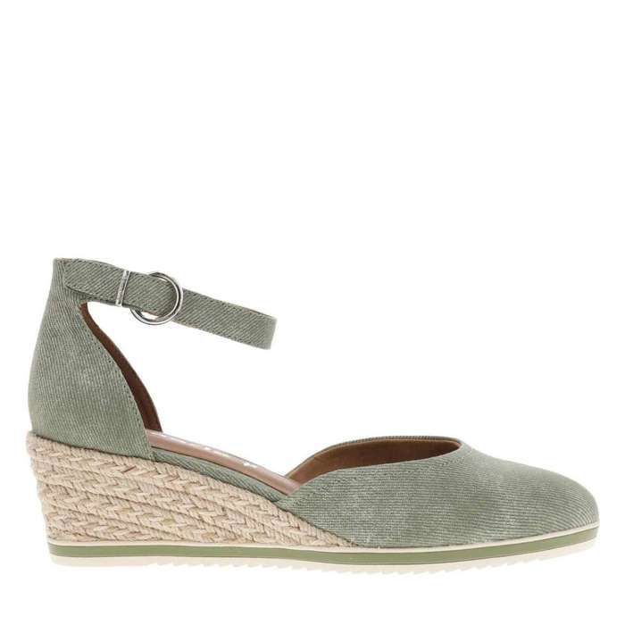 A Compense Sandales talon compensé bas Kaki - Cdiscount Chaussures