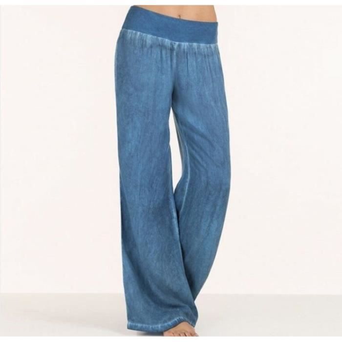Pantalon Jogging Femme - Jean Cargo à jambes larges