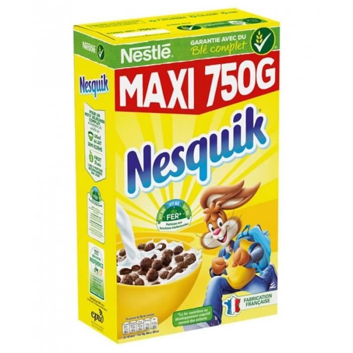 Nestle Cereales Nesquik Maxi Format 750g Lot De 4 Cdiscount Au Quotidien