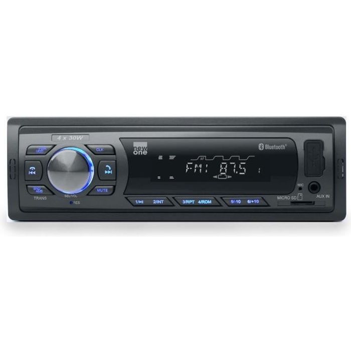 Auto Radio NewOne AR375BT 120 Watts - Bluetooth Tuner PLL FM Stéréo USB Lecteur Carte AUX 4 x 30 W