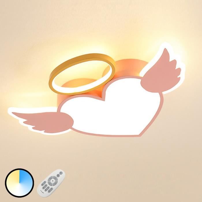 Dimmable Télécommande 3 Températures Seamoon Plafonnier LED, Plafonnier Chambre Enfant 30W, Plafonnier LED Chambre Bebe Complete