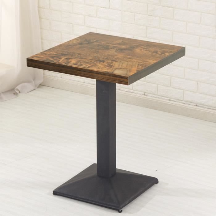 HSTURYZ Table Carrée avec Pied Central pour Cuisine Ou Salle à Manger 60*60*75cm Style 2