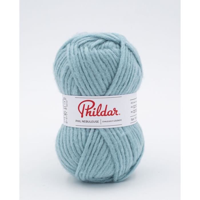 Phildar - Pelote de Laine PHIL NEBULEUSE de 50g - Laine ?� Tricoter - 41% ACRYLIQUE,41% LAINE,18% 