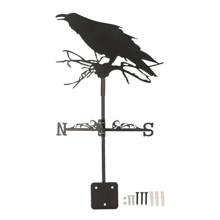 Girouette Pour Jardin Indicateur De Vent En Métal - Décoration Extérieure Avec Direction Du Vent HEMOTON