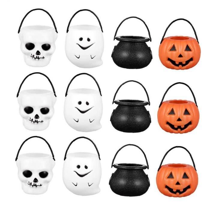 Grand Chaudron Noir Halloween 20cm - Seau à Bonbons Pour Fête D'Halloween