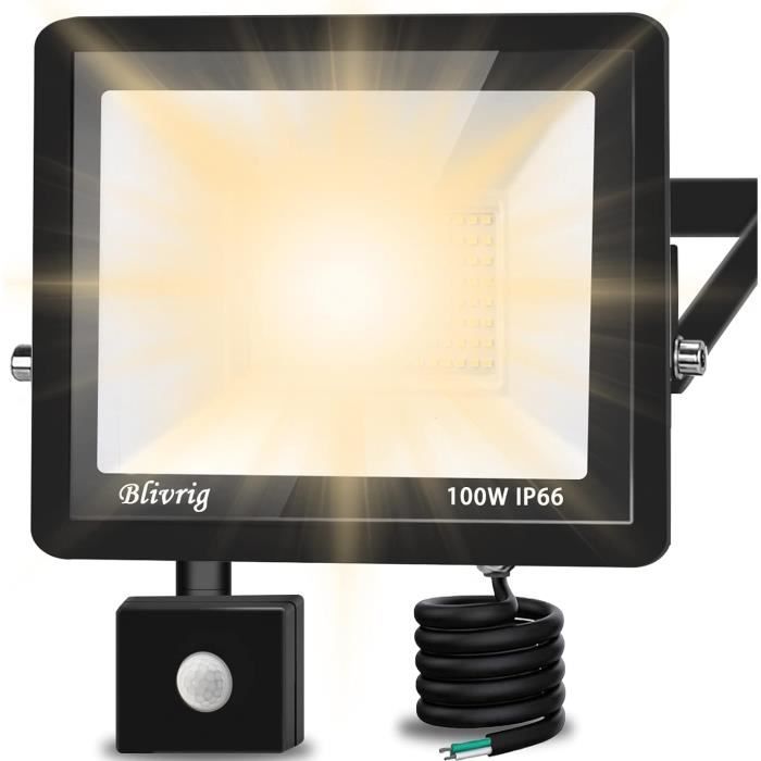 Projecteur LED Extérieur 150W Avec Détecteur De Mouvement - 10000LM, IP66, Télécommande, 2 Pack
