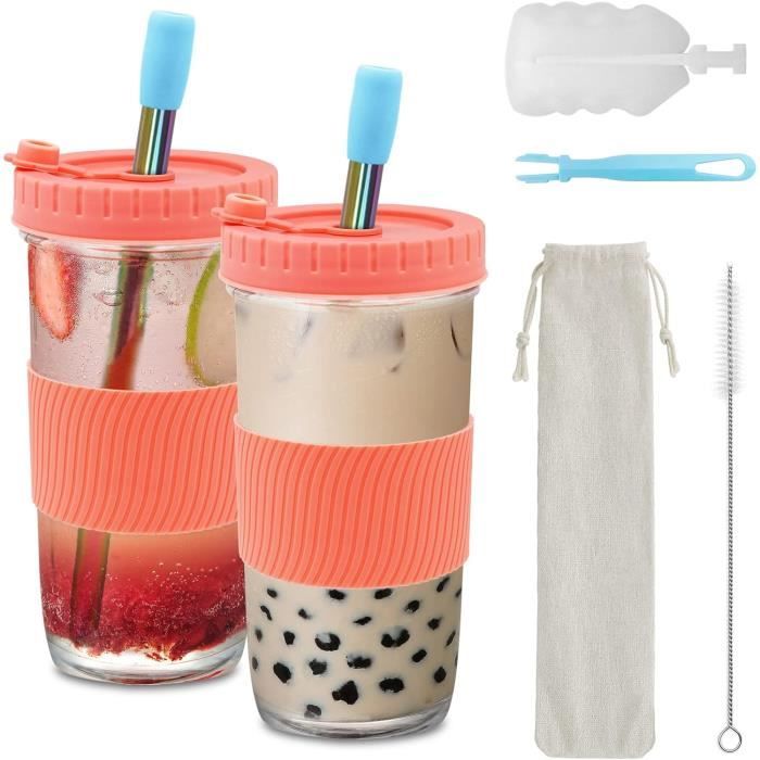 Bicchieri Di Vetro Riutilizzabili Da 16 Once 24 Once Bicchieri Di Frullato Boba