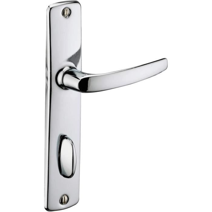 2 Poignées De Porte Rondes En Aluminium Moderne - Avec Clé, Carré Et Vis