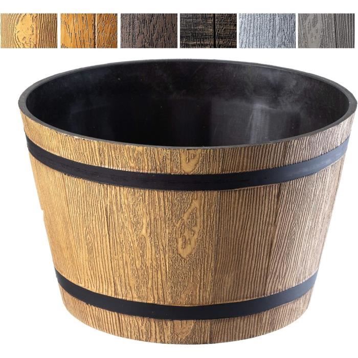 Pot De Fleurs Plastique Style Romain Vintage - 21x21x17,6 Cm, Couleur Rouge Terre Cuite - Pour Intérieur Et Extérieur, Plantes Vertes
