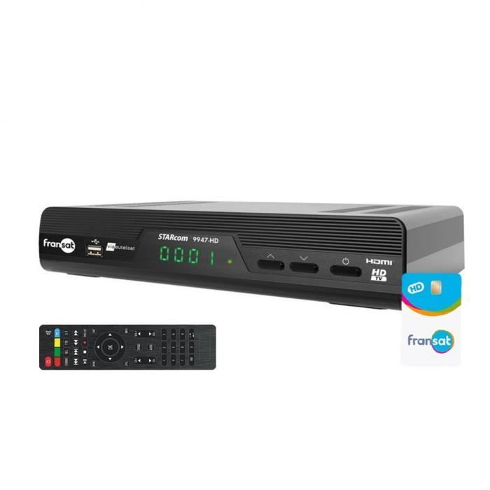 RECEPTEUR FRANSAT HD STARcom 9947 + CARTE FRANSAT + CABLE HDMI