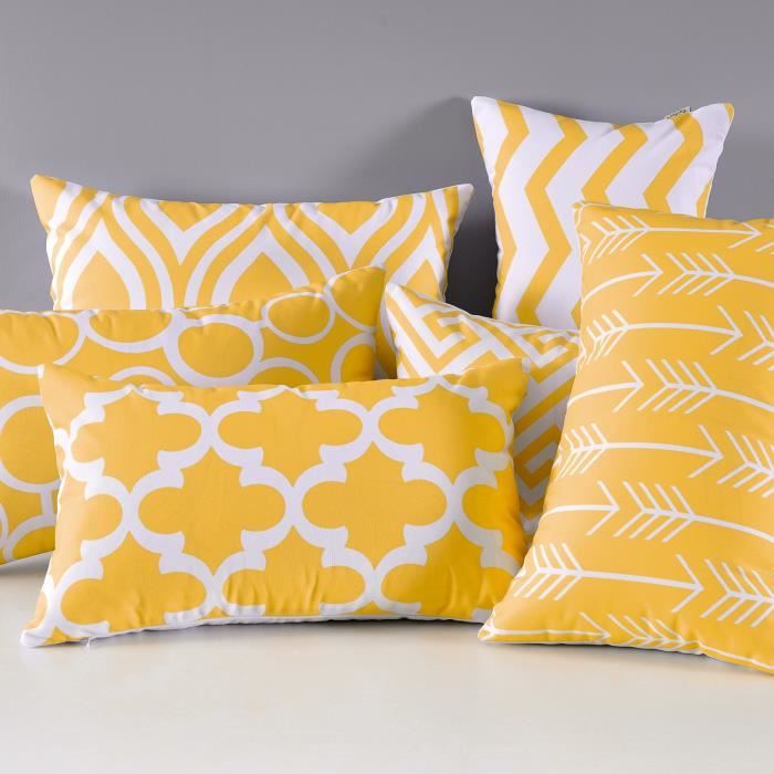 coussin moutarde