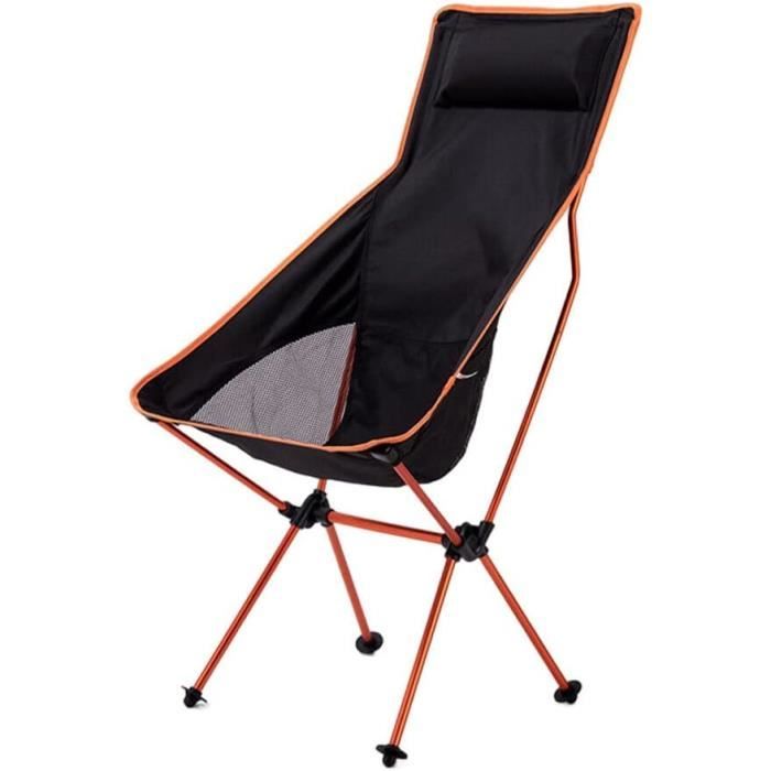 Fauteuil Pliant Ultraléger De Voyage - Camping, Pêche, Pique-nique, Noir, Neuf