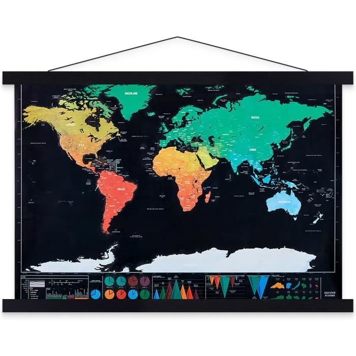 Barre Magnétique En Bois Pour Accrocher Affiches - 31cm - Aimants Forts - Support Mural Facile Sans Percer - 8