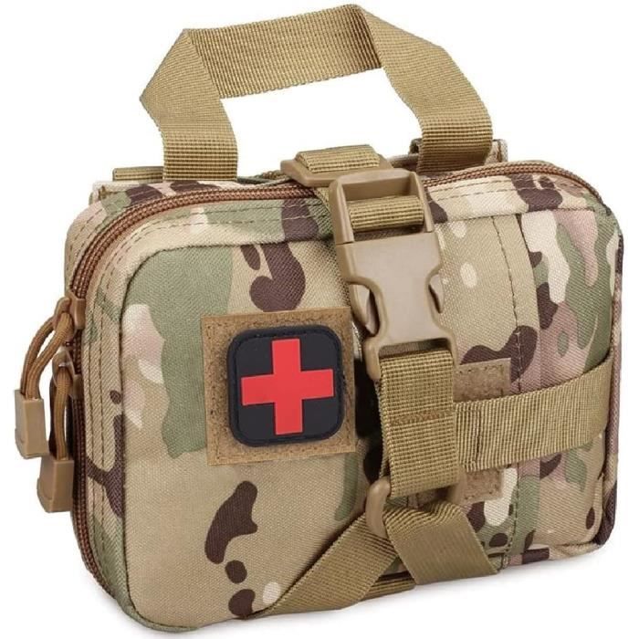 Sac Trousse De Secours Tactique Militaire - Étanche Molle IFAK - Système MOLLE - Rouge