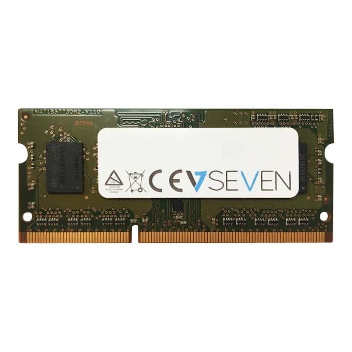 V7 Module de RAM - 2 Go - DDR3-1333/PC3-10600 DDR3 SDRAM - CL9 - 1,50 V - Non-ECC - Non bufferisé - 204 Aiguilles - SoDIMM