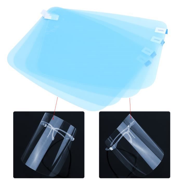 Visière De Protection Transparente - Pack De 10 - Anti-buée - Neuf Sous Blister