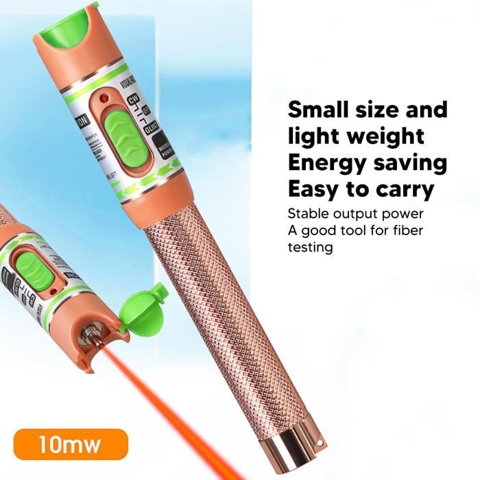 Stylo VFL 30mW Rechargeable - Localisateur Visuel De Défauts Fibre Optique 10/20/30mW Lumière Rouge