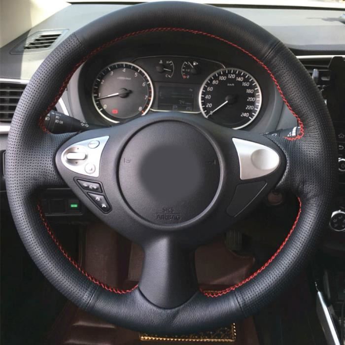 Housse De Volant En Fibre De Carbone + Cuir PU Pour Peugeot 208 Et E-208 (modèles à Partir De 2020) - Couleur Orange - Protection Et Style