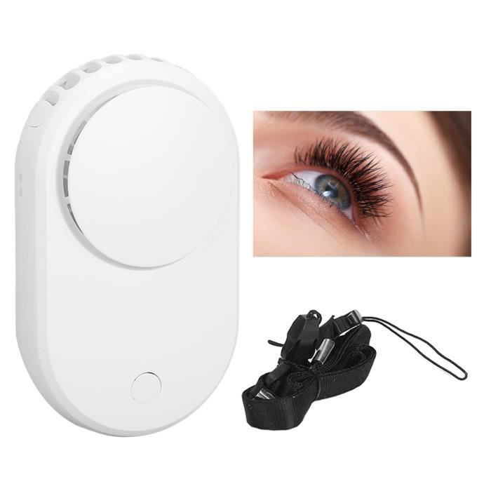 Sèche-cils - ZERODIS - Mini Ventilateur - 3 Vitesses - USB - Mains libres - Blanc - Zerodis