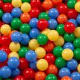 Tente de jeux Selonis 3 en 1 avec tunnel et 100 balles pour enfants - Multicolore: Jaune-Vert-Bleu-Rouge-Orange-1