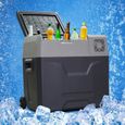 HOMCOM Glacière-congélateur portable à compression froid chaud 2 en 1 -20°C - 20°C 50 L prise alume-cigare + adaptateur inclus-1