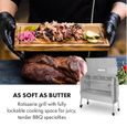 Barbecue charbon - Klarstein Sauenland Pro XL Suckling Pig Grill - Rôtissoire à charbon de bois - broche rotative - Argent-1