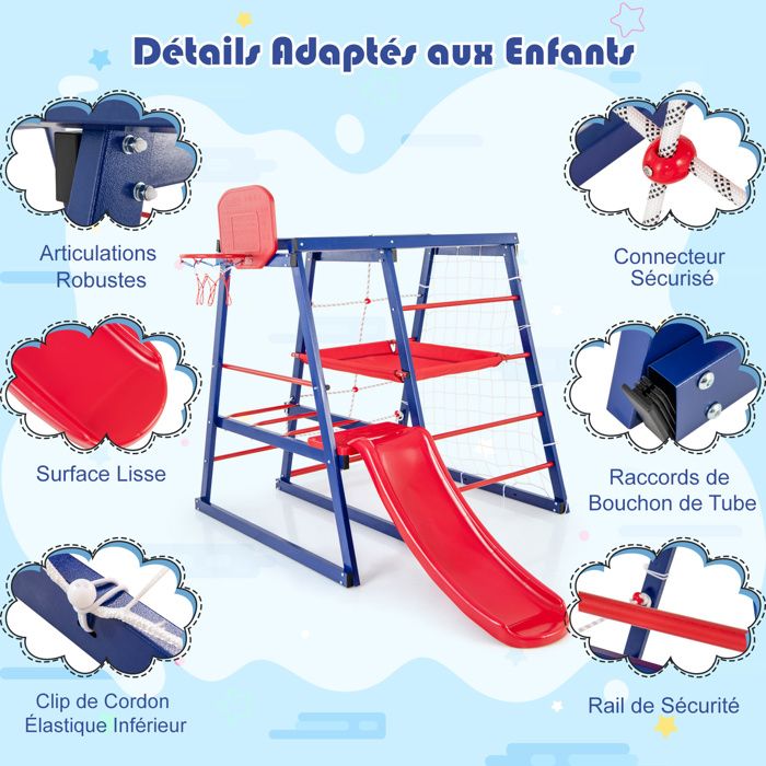 ZheElen Accessoires de Cadre d'Escalade pour Enfants Jouet Téléphone Créatif Amusant pour Aire de Jeux Extérieure Aventures Maisons dans les Arbres