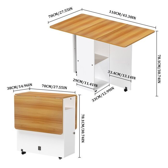 Table De Cuisine Pliable Compacte Table Console Pliable Avec