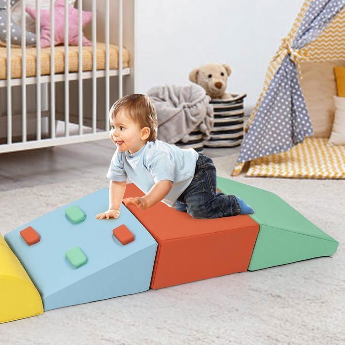 Jouets D’Escalade En Mousse Pour Tout-Petits – Blocs De Construction Mousse Soft – Ramper, Grimper, Glisser – Certifié UE – Idéal Crèche & Maison