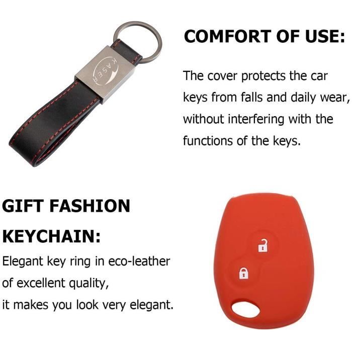 Porte-clés en silicone de différentes couleurs - Étui à clés - Protège-clés  