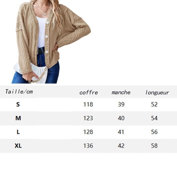 Cardigan Femme Kallspin - Col V Profond - Manches Longues En Laine Mélangée - Boutonnage Devant - Coupe Ample