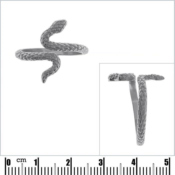 HinDaLi Bague Serpent Argent 925 – Réglable – Femme Homme Fille – Vintage – Livrée Avec Écrin Cadeau