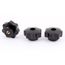 Sourcingmap/® M8/ Filetage femelle /à travers trou /étoile Vis /à t/ête de serrage Bouton Grip Noir 2/ pcs