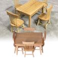 EJ.life table de maison de poupée Meubles de maison de poupée 1 table 4 chaises en bois 1:12 meubles miniatures pour enfants-2