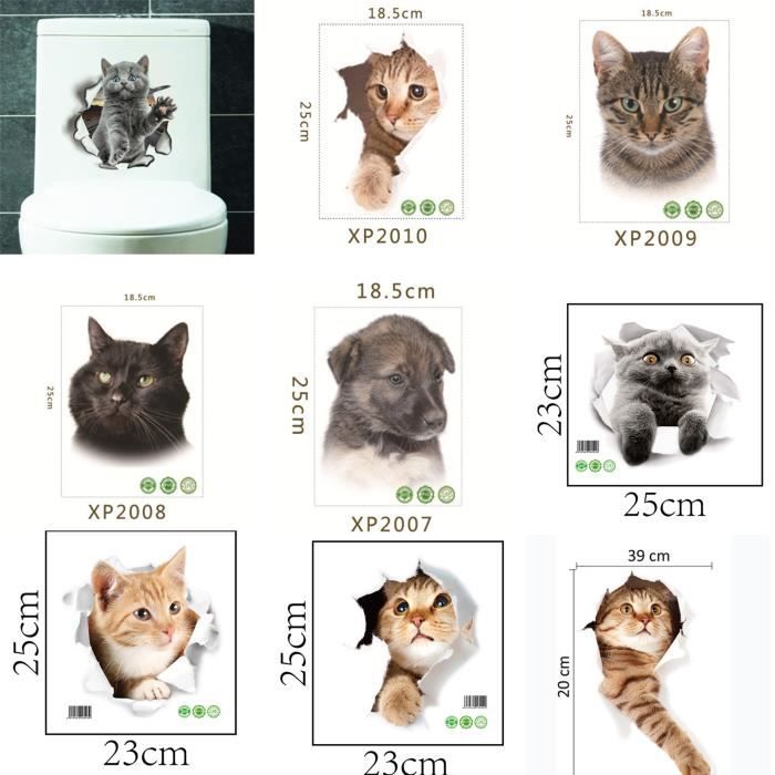 Sticker Décoration, Animal Chaton, Chat qui lève la patte (30x46 cm) BLANC  CHAT022