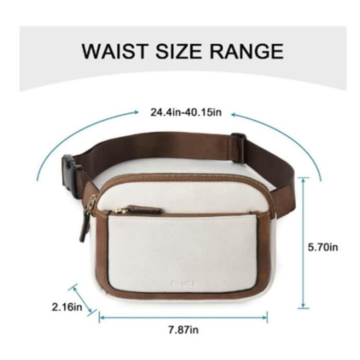 Sac Banane Cuir Imperméable Élégant - Sac Ceinture Multifonction Homme Femme, Bandoulière Réglable, Idéal Voyage Sport Quotidien (Noir)