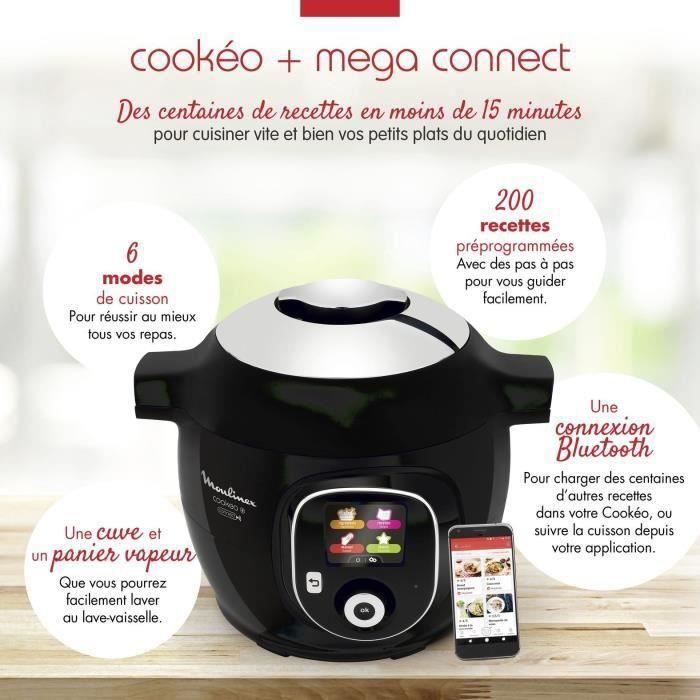 Moulinex Cookeo+ Mega Connect CE859800 200 recettes Balance + Moule inclus  Noir