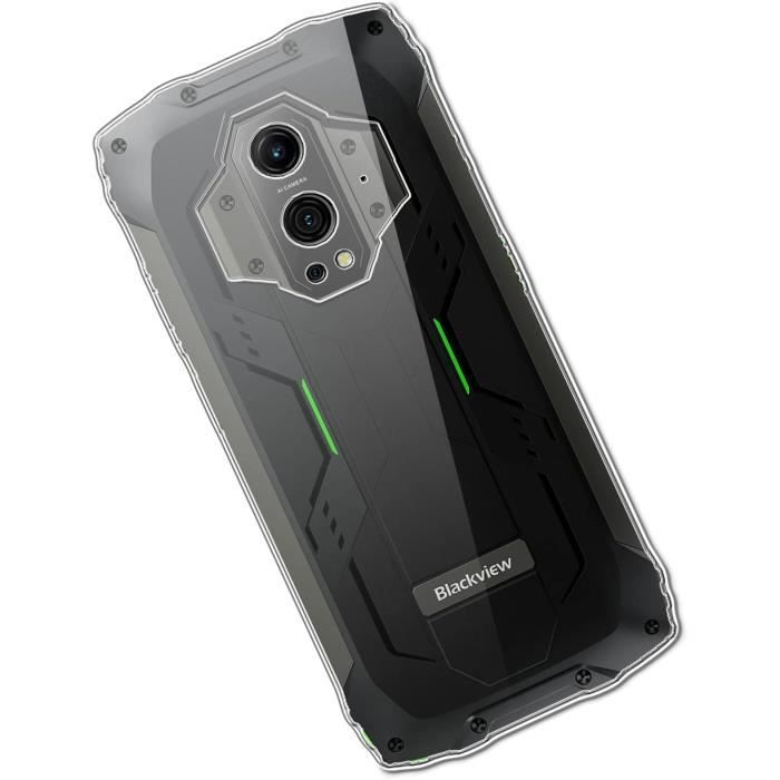 WXPPJ Cover per Blackview BV9300 Custodia + [2 Pezzi] Pellicola Vetro Temperato, Nero Anti-Caduta Bumper Morbido Silicone TPU Protezione Case per Blackview BV9300 (6.70) - Brillare