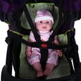 Tbest Harnais 5 points bébé Sangle de sécurité réglable pour poussette pour bébé Chaise de salle à manger pour enfants-3