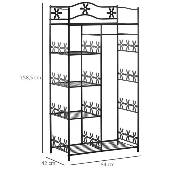 Homcom Armoire Penderie Dressing Armoire De Rangement Vetement
